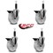 Service Caster 5'' Nylon Swivel 1'' Expanding Stem Caster Set with Brake, 4PK SCC-EX20S514-NYS-PLB-1-4 - alternate 4